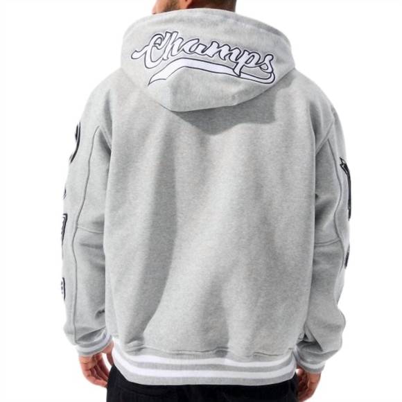 NEW JORDAN CRAIG state champs pullover hoodie in heather grey